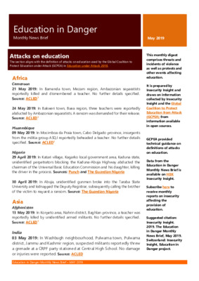 Education in Danger May 2019 | Monthly News Brief