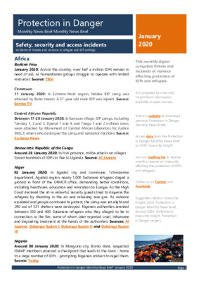 Protection in Danger January 2020 | Monthly News Brief