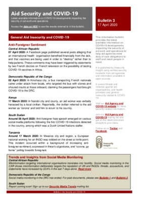 Bulletin 3 Aid Security and COVID-19